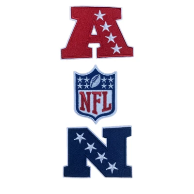Set Of 3 AFC + NFC CONFERENCE + Small NFL shield Logos IRON ON PATCHES