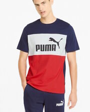 T-shirt maglia maglietta UOMO Puma Blu 2022 ESS+ Colorblock Cotone 