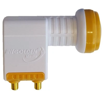 GM 202 Twin Universal LNB 0,1dB Golden Media Digital HDTV Full HD UHD 4K 3D - Bild 1 von 3