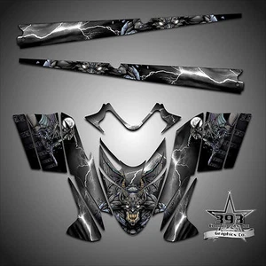 Calcomanía envolvente de gráficos Polaris IQ RMK Shift Dragon 05-12 con guardián de túnel negro - Imagen 1 de 1