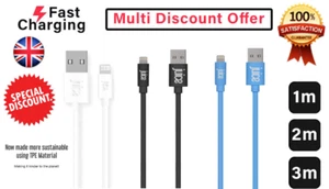 JUICE Heavy Duty Fast Charger and Data Sync Cable 1m 2m 3m for All IOS Devices - Picture 1 of 35