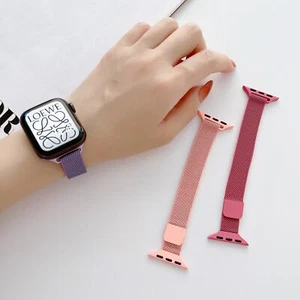 38/40/42/44/41/45/49mm Slim Magnetic Loop Band Strap For Apple Watch Ultra 9 8 7 - Picture 1 of 39