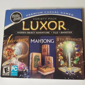 NEW LUXOR Variety Pack Adventures Mahjong 5th Passage CD Rom Video Game Shooter - Picture 1 of 12
