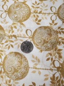 2 Yds Glisten Gold Ornament Quilt Sewing Fabric Windham Fabrics #40301M - Picture 1 of 3