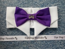 Handmade Dog Bowtie Collar with Bone Charm - Small - 12" Collar