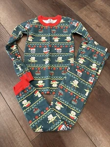 Hanna Andersson Pajamas 140 US 10 Christmas Star Wars Mandalorian Yoda Grogu - Picture 1 of 6
