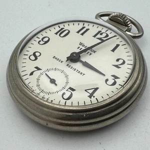 Vintage Westclox Scotty USA Hand-Winding Men Silver Small Second Pocket Watch - Picture 1 of 6