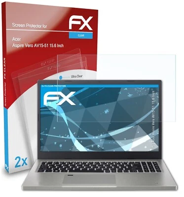 atFoliX 2x Pellicola Protettiva per Acer Aspire Vero AV15-51 15.6 Inch chiaro - Immagine 1 di 4