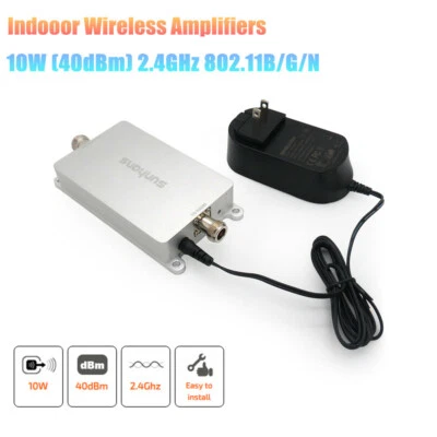 Sunhans WiFi Indoor Signal Booster 10W 2.4G 40dBm High Power Wireless Amplifier - Image 1 of 4