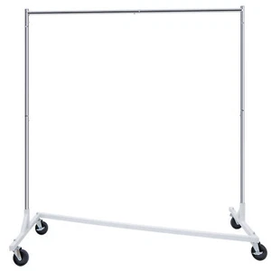 Durable Commercial Garment Rack Rolling Collapsible Clothing Shelf Z-Base - Picture 1 of 12