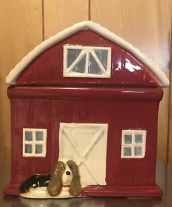 The Pioneer Woman Rustic Red Barn Cookie Jar~ 9” x 8” x 6.5” ~ Discontinued Item - Picture 1 of 12