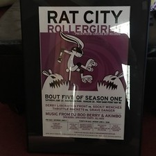 ROLLER DERBY Rat City Girls Poster. Professionally Framed