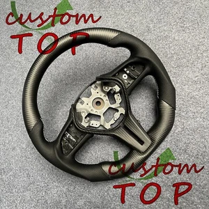 real Carbon Fiber Steering Wheel Fit For Infiniti Q60 Q50 QX50 QX55 2016-2024 - Picture 1 of 7