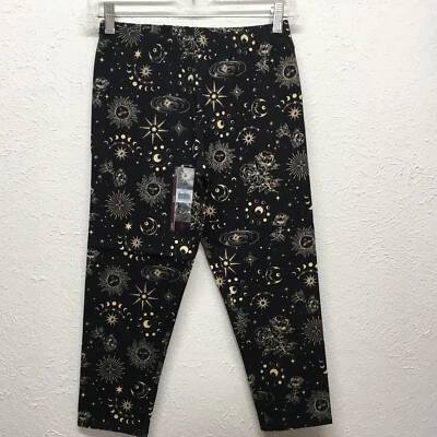 No Boundaries Capri Legging Womens Juniors Small 3-5 Black Tan Celestial Stretch - Image 1 of 4