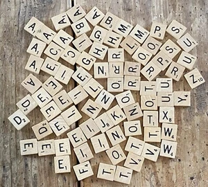 SCRABBLE Replacement WOOD TILES ENGRAVED Letters~U PICK~Selchow & Righter 1976 - Picture 1 of 13