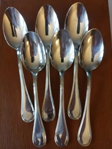 ALBI Christofle Silver-plate table diner spoons 8 1/8" - Picture 1 of 24