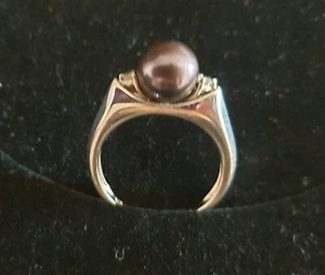 Silberring mit Zuchtperle und Topasen von Man Sang - Bild 1 von 3