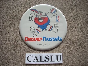 VINTAGE 1976/1977 - 1980/1981 DENVER NUGGETS ☆RARE☆ 6" NBA BASKETBALL PIN BUTTON - Bild 1 von 1