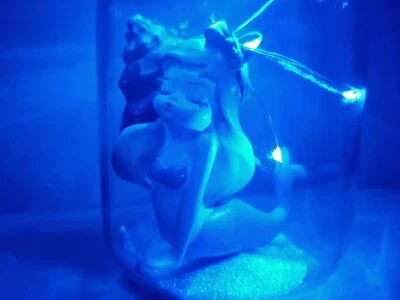 Handcrafted Mermaid/Sea Creatures Night Light Jar - Image 1 of 2