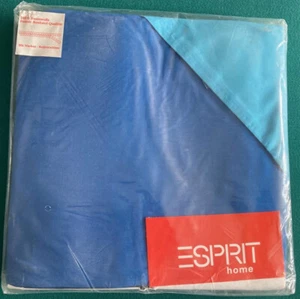 ESPRIT HOME~PIUMINO E FEDERA CON CERNIERE~TAGLIA DOPPIA~MODELLO DUO BLU~NUOVO~WOWEE - Foto 1 di 6