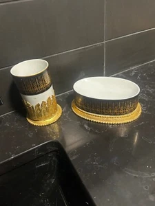 Juego de accesorios de baño - Porta jabón y enjuague bucal - Imagen 1 de 6