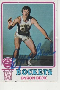 Topps #187 1972-73 firmado por Byron Beck - Houston Rockets - Imagen 1 de 1