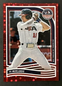 2024 Panini Stars and Stripes - (PJ Morlando) Red Dot (6/199) Marlins #25 - Imagen 1 de 3