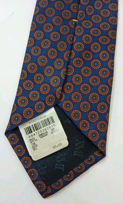 XMI Nordstrom Hand Sewn in USA Tie Small Medallion 59”x 3.7/8” Blue,Orange,Green Foto 1 de 4
