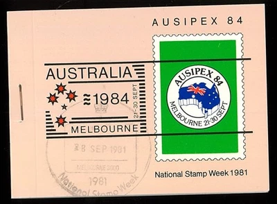 1981 Australian Birds AUSIPEX 84 Scarce 28th SEP Postmark Cover No. 2040 Booklet - Image 1 of 4