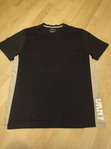 Herren T-Shirt von DKNY Gr L Schwarz/Beige mit Logo Baumwolle Polyester - Bild 1 von 4