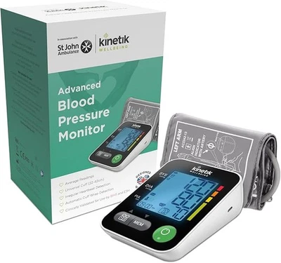 KINETIK MEDICAL Kinetik Wellbeing Advanced Blood Pressure Monitor NHS Fully Automatic Tester Kit