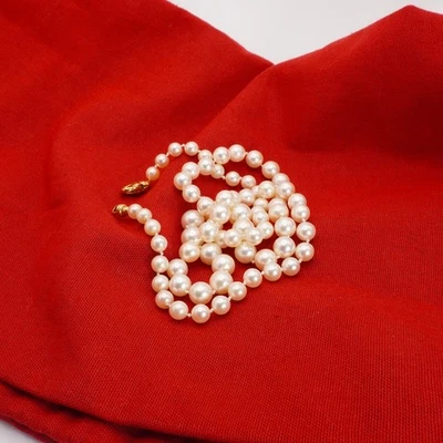 Collana perle Akoya vintage oro - Immagine 1 di 4