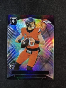 2024 Panini Totally Certified NFL Bo Nix Rookie Silver Mirror Holo Foil Broncos - Picture 1 of 2