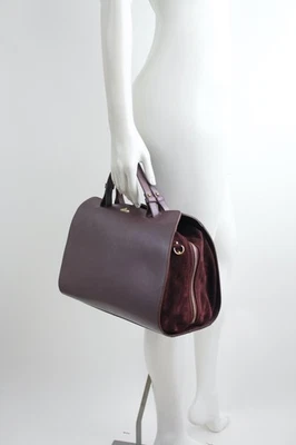 NARDELLI Italiano Cuero Ciruela Profunda Bolso Cartera Rápido Ciruela Nuevo sin Etiquetas Foto 1 de 4