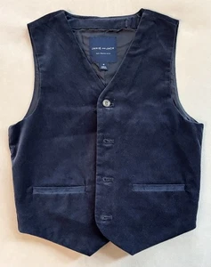 Janie and Jack Boys’ Size 10 Navy Velvet Suit Vest - Picture 1 of 1