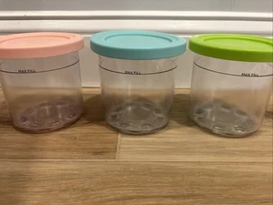 Ninja Creami NC300 Series Pint Storage Bowl With Lids Set Of 3 OEM Ice Cream - Imagen 1 de 7