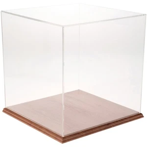 Plymor Clear Acrylic Display Case with Hardwood Base, 13" x 13" x 13" - Picture 1 of 1