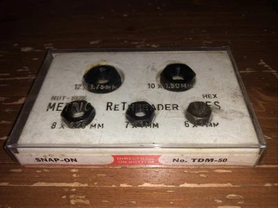 VTG Snap-on Tools USA 5-Piece Metric Rethreading Rethread Chase Die Set TDM50 - Image 1 of 4
