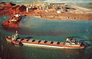 FW-133 S.S. Carl Schmedeman Docking in Gregory Texas Schiff Postkarte - Bild 1 von 2