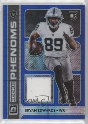 2020 Panini Donruss Optic Rookie Phenoms Blue Hyper Prizm Bryan Edwards RC - Image 1 of 2