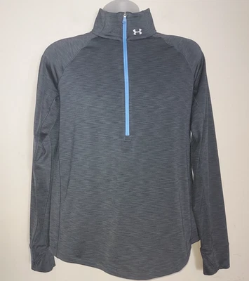 Camisa de correr Under Armour para mujer XL ColdGear pulóver 1/2 cremallera manga larga gris Foto 1 de 4