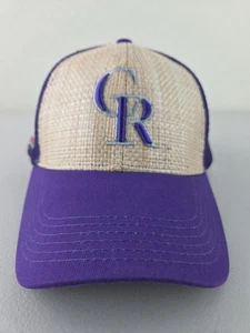 Colorado Rockies Mesh And Wicker Look Baseball Hat KOA Radio 850 AM Snapback - Picture 1 of 12