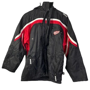 CCM Detroit Red Wings Hoodie Wintermantel Youth Large schwarz NHL genäht/genäht - Bild 1 von 24