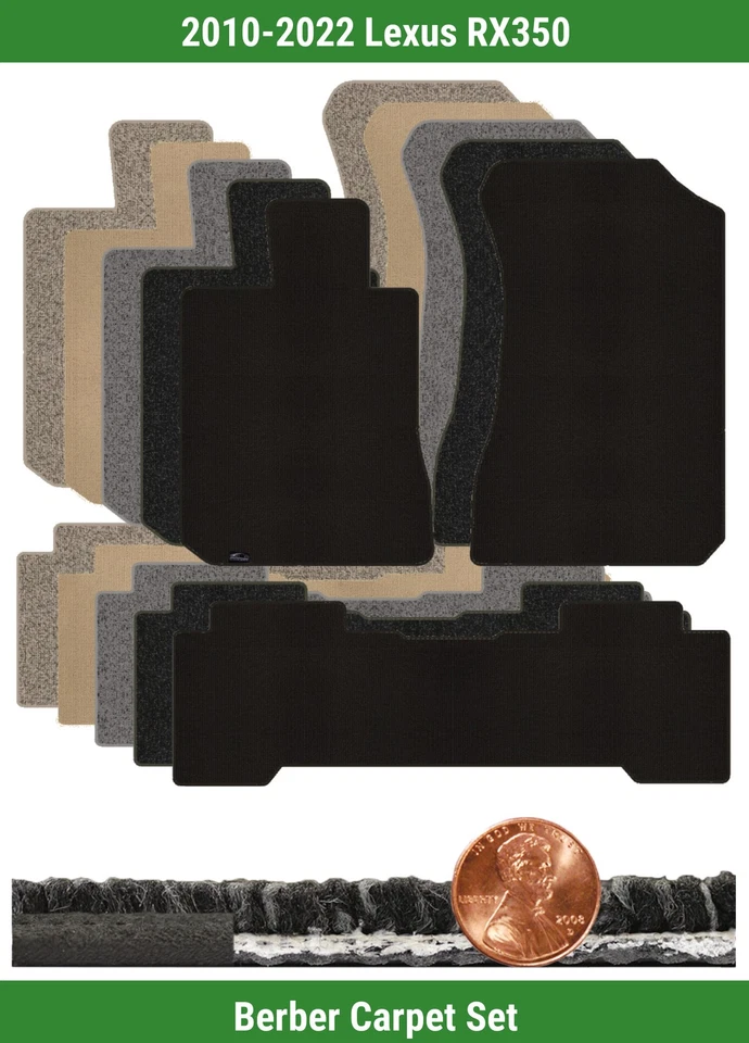 Juego de alfombrillas bereber personalizadas Lloyd para Lexus RX350 2010-2022 (3 piezas) #VS4 Foto 1 de 4