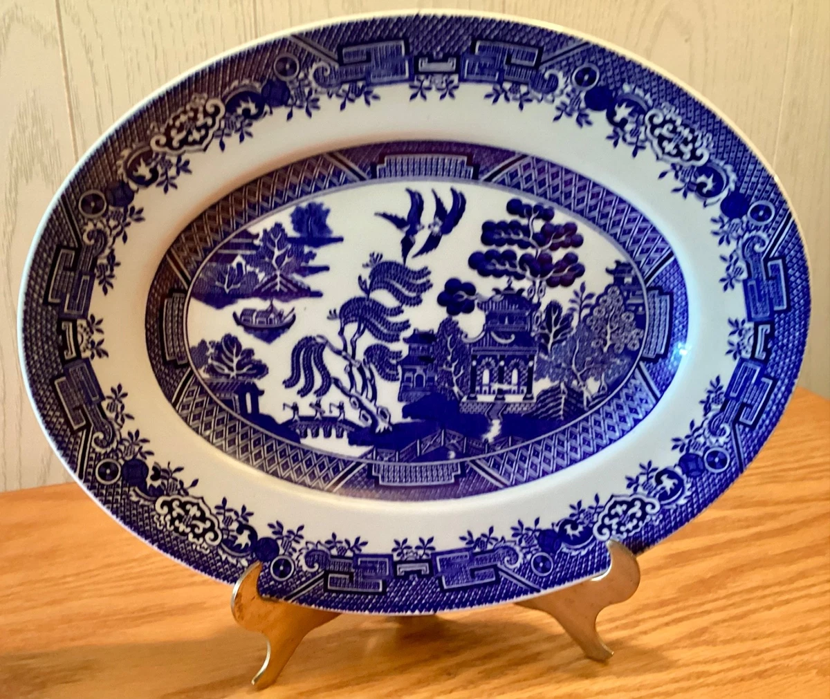 wood＆sons ウッド＆ソンズ ブルーウィロー WOOD & SONS ブルーウィロープレート ENGLAND - メルカリ