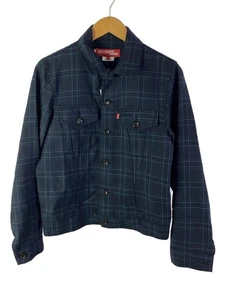 JUNYA WATANABE OMME des GARCONS MAN Jacket S Wool Navy heck YG-J033 - Picture 1 of 7