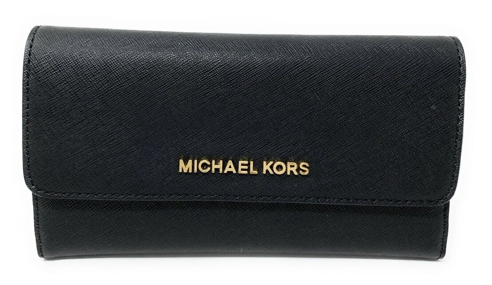 Michael Kors Jet Set Travel Large Trifold Leather/PVC Wallet - Image 1 of 1