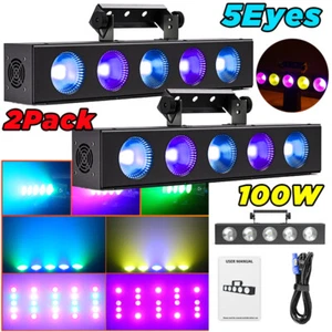 2er Pack RGBW Wand Waschlicht Strobe Effekt Bühnenbeleuchtung DMX DJ Disco Party - Bild 1 von 10