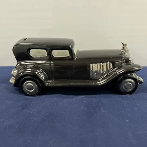 Enesco Ceramic Bank Vintage 1986 Black Car Touring - Picture 1 of 6