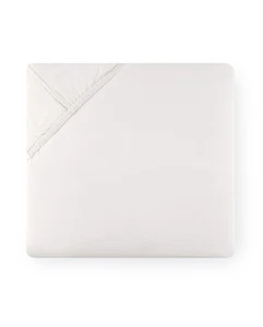 GRANDE HOTEL BY SFERRA ITALY -COTTON PERCALE DEEP FITTED SHEET IN WHITE OR IVORY - Picture 1 of 5